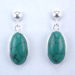 Earring Oval Turquoiase Stone