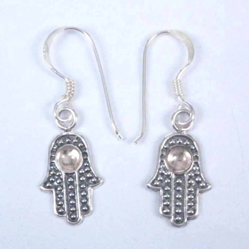 Earrings Hand With Stone Hook