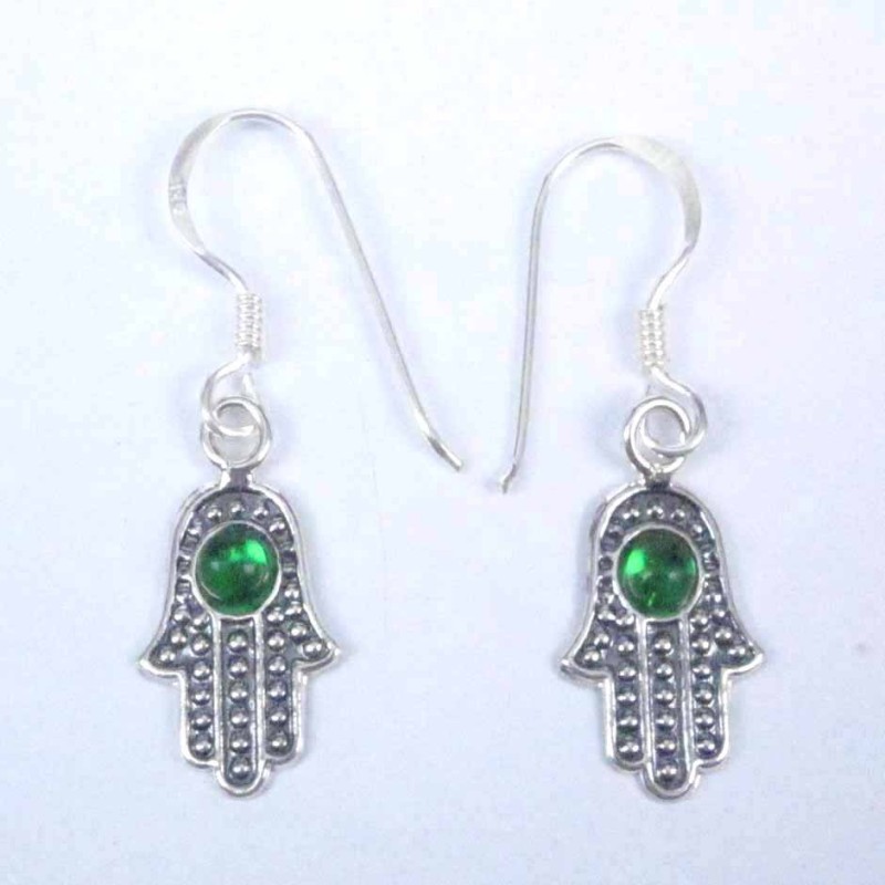 Earrings Hand With Stone Hook