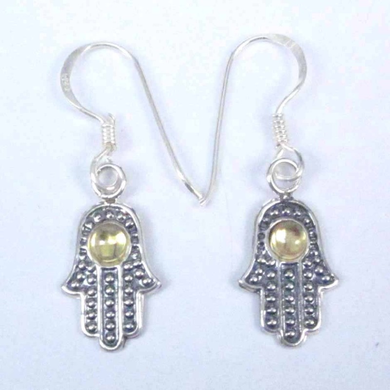 Earrings Hand With Stone Hook