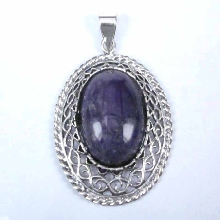 Pendant Round 12mm. Ametisth Stone