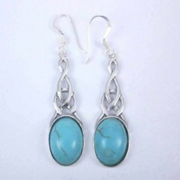 Earring Oval Turquoise Color