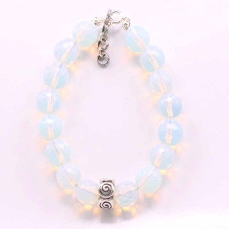 Bracelet Ball 10mm. Moon Stone Stone Color