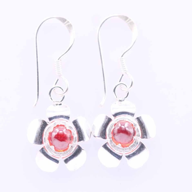 Earring Flower Chakras Stone