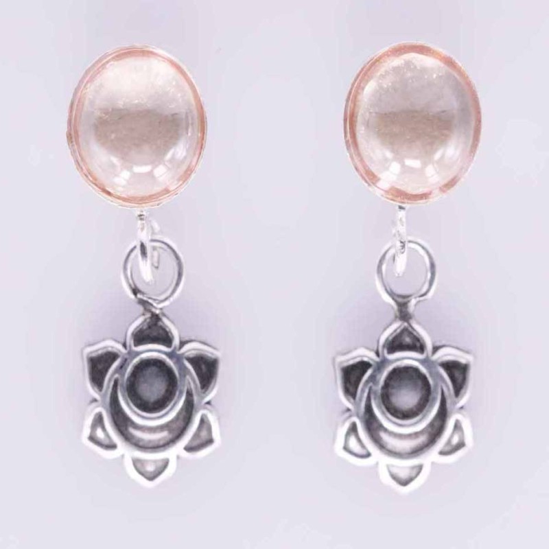 Earring Flower Chakras Stone