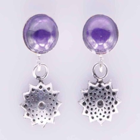 Earring Flower Chakras Stone