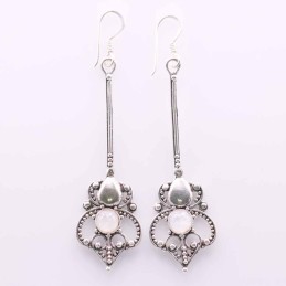 Earring Long With Moon Stone