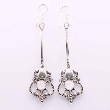 Earring Long With Moon Stone