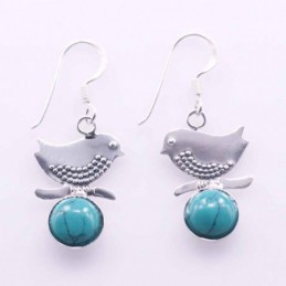 Earring Bird with 8mm....