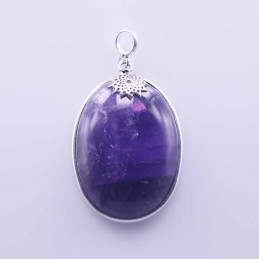 Pendant Oval 23x31mm. Amethyst Stone