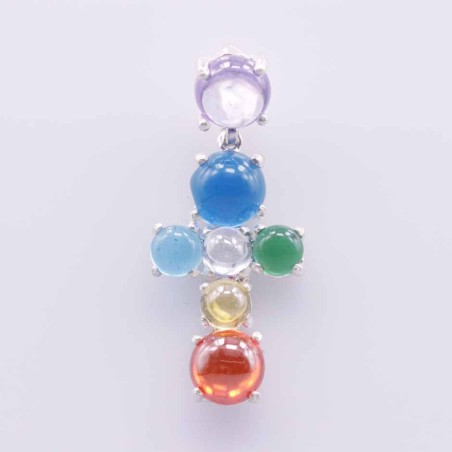 Pendand Cross 12x29mm. Chakras