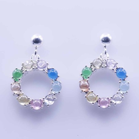 Earring Round ball 4mm. 15mm. Chakras