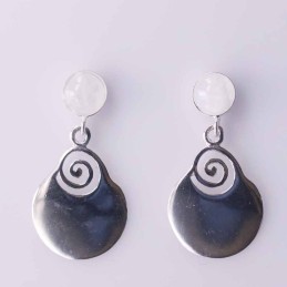 Earring Round 6mm. with...