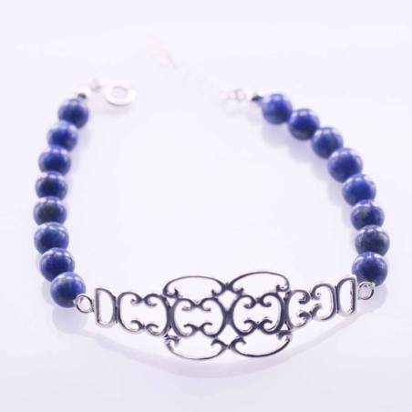 Bracelet Ball 6mm. Lapis  Stone