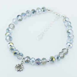 Bracelet ball 3-6mm.Crystal Green Color + pendant