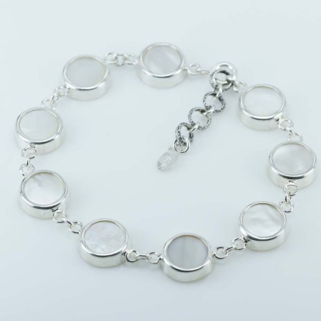 Bracelet Round 10mm. MOP Shell