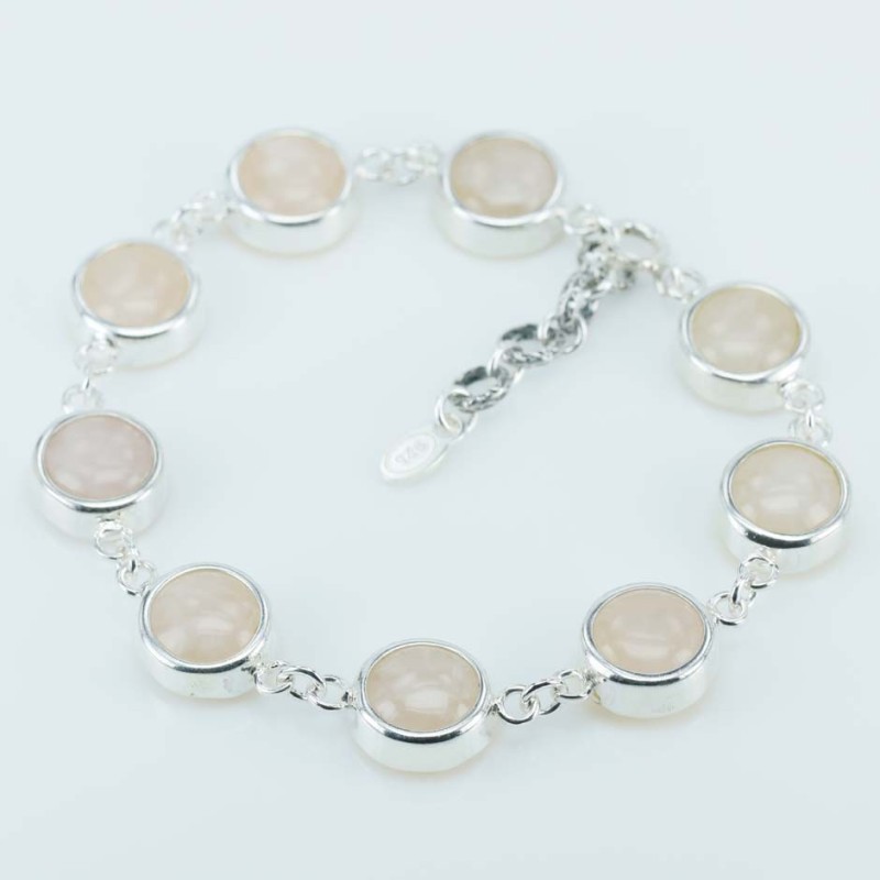 Bracelet Round 10mm. Rose Quartz