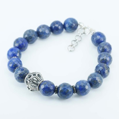 Bracelet Ball 10mm. Lapis Stone