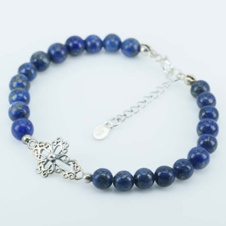 Bracelet Ball 6mm. Lapis Stone