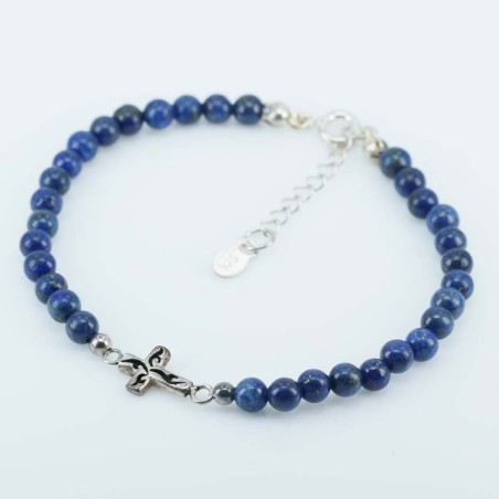 Bracelet Ball 6mm. Lapis Stone