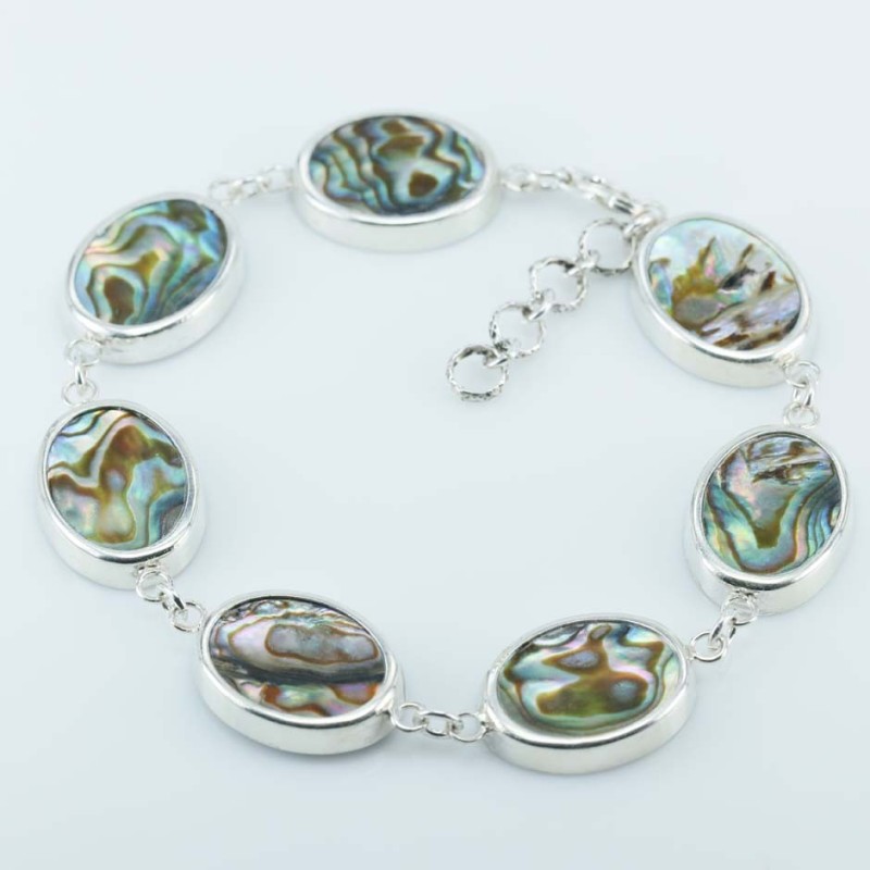 Bracelet Oval 13X18mm. Abalon Shell