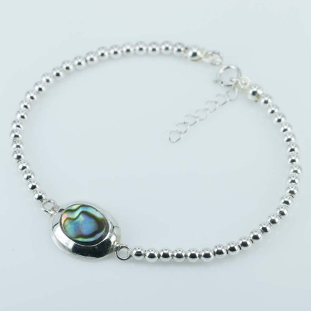 Bracelet Oval 12X16mm. Abalon Shell