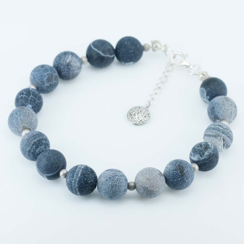 Bracelet Ball 10mm. Agate Stone