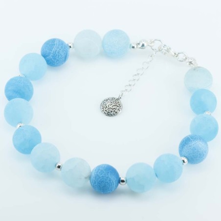 Bracelet Ball 10mm. Agate Stone