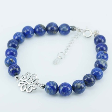 Bracelet Ball 8mm. Lapis Stone