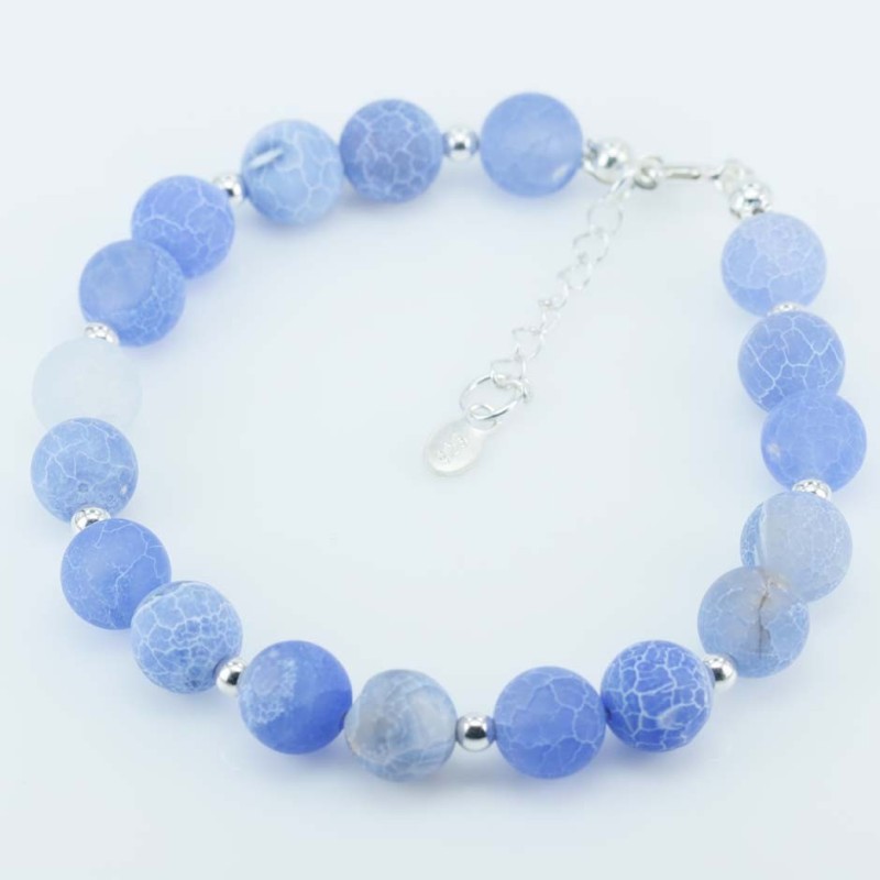 Bracelet Ball 8mm. Agate Stone