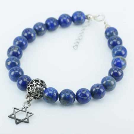 Bracelet Ball 8mm. Lapis Stone