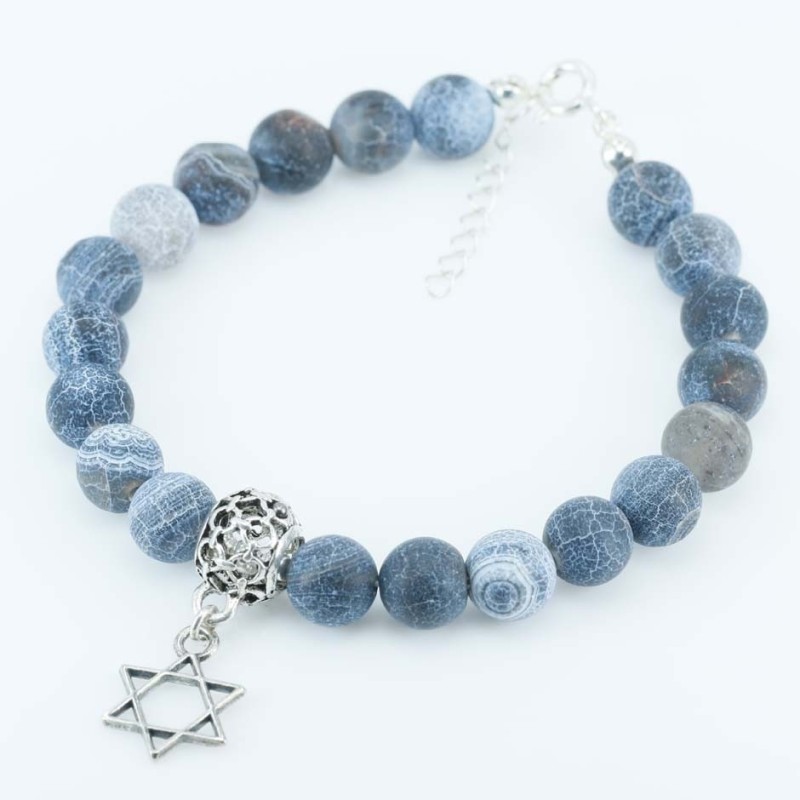 Bracelet Ball 8mm. Agate Stone