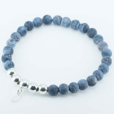 Bracelet Ball 6mm. Agate Stone