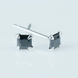Ea C.Z. sq 3x3mm. Black Color
