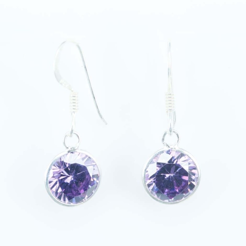 Ea c.z. Rd 8mm. Hook Ametisth Color