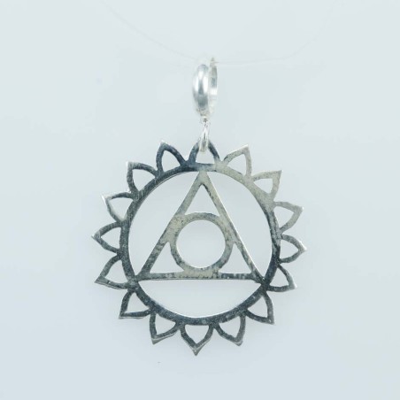 Pendant Chakra Flower 19mm. Plain