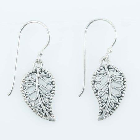 Earring leaf 10x26mm. Plain