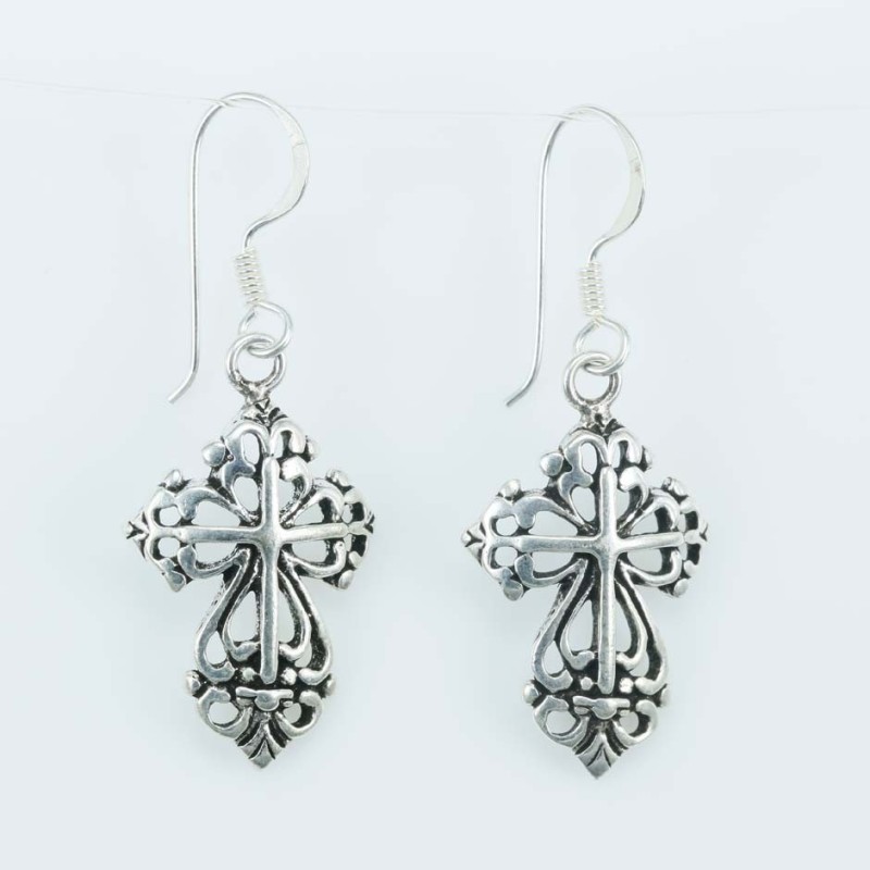 Earring Cross 14x35mm. Plain