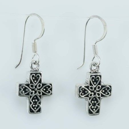 Earring Cross 10x26mm. Plain