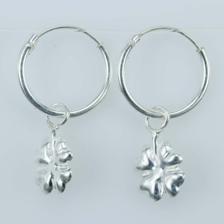 Earring Hoop 1.2x12mm. Leaf 12x22mm. Plain