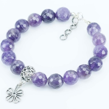 Bracelet Ball 10mm. Ametisth Stone