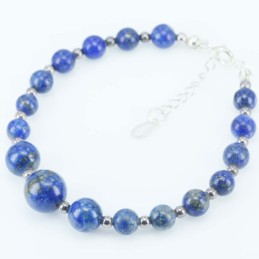 Bracelet Ball 6mm. Lapis Stone