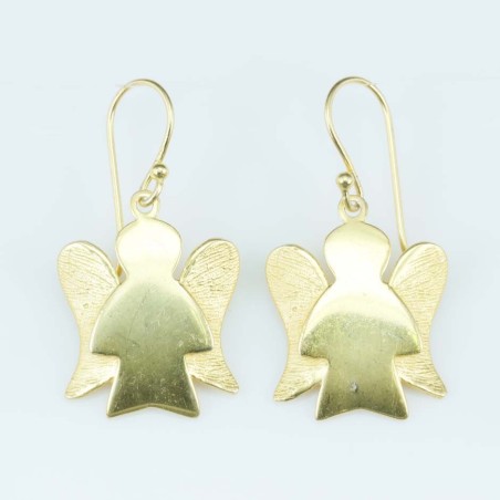 Earring 18x22mm. Plain Gold Color