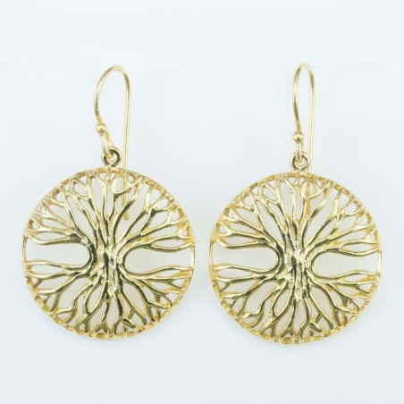 Earring 24mm. Plain Gold Color