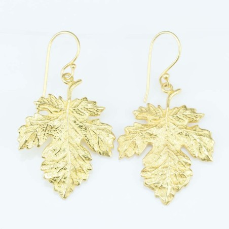 Earring 17x22mm. Plain Gold Color