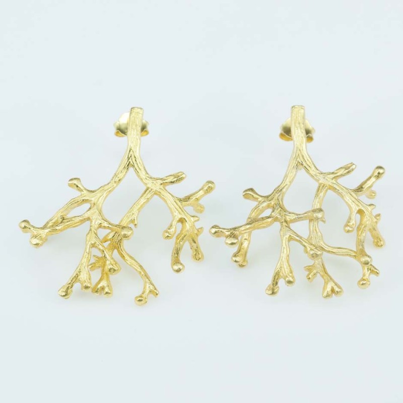 Earring 31mm. Plain Gold Color Earring 31mm. Plain Gold Color