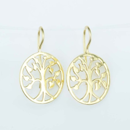 Earring 18mm. Plain Gold Color