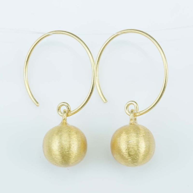 Earring 10mm. Plain Gold Color Earring 10mm. Plain Gold Color
