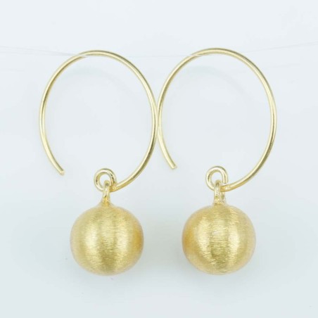 Earring 10mm. Plain Gold Color