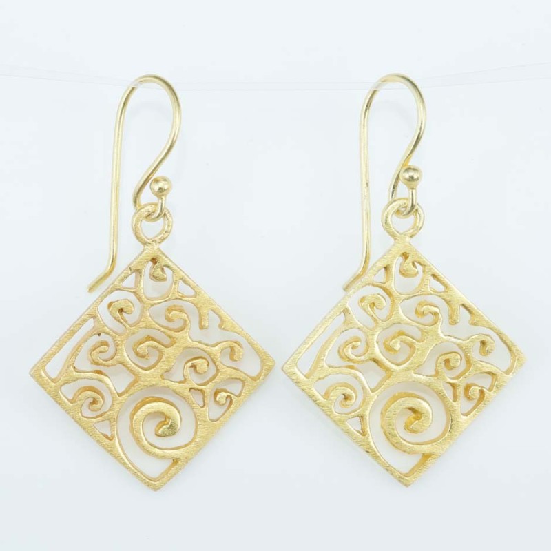 Earring 26mm. Plain Gold Color